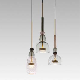 Светильник  потолочный подвесной (Люстра) Giopato&Coombes Flauti, Flauti Circular Chandelier 31 Rose