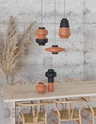 Светильник потолочный подвесной (Светильник подвесной) Ceramika Design terra&black - LPFTB160