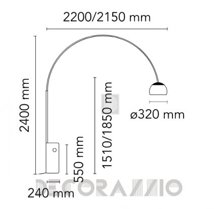 Flos Arco торшер f0300000
